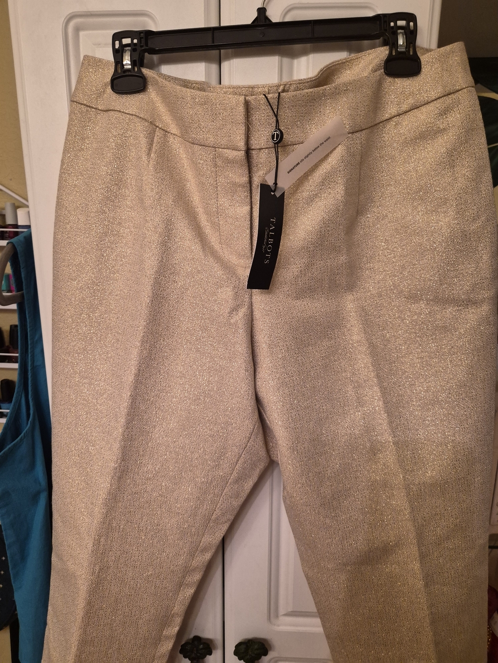 Talbots Gold Sparkle Dress Pants